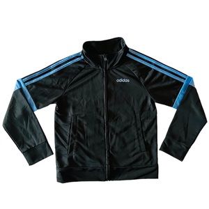 SOLD Adidas Kids Zippered Sweatshirt | Light Blue & Black